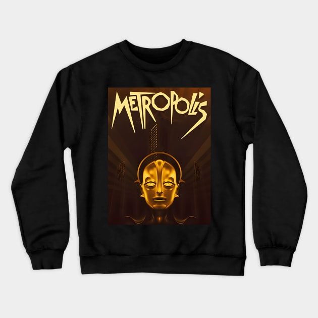 Metropolis 1927 Fritz Lang Classic Science Fiction Film Crewneck Sweatshirt by Seaside Designs